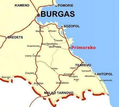  מפת בולגריה 